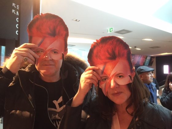 Holiday Goddess contributing writer Mark Ferguson and friend at the David Bowie exhibition, Melbourne (Copyright Mark Ferguson).