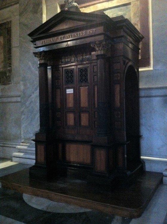 The confession box at Basilica San Paolo.