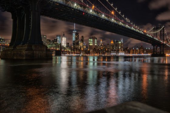 low light photography of New York buildings