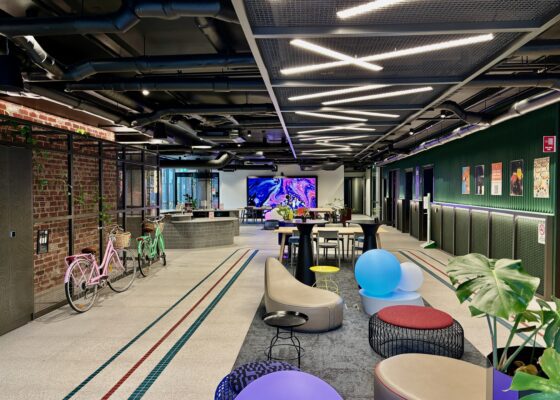 The lobby of lyf Collingwood with flashy rental bicycles. Photo: Mark Ferguson