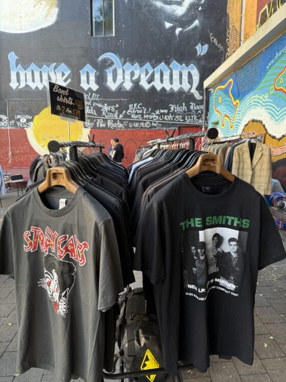 Band T-Shirts at Newtown’s permanent street market