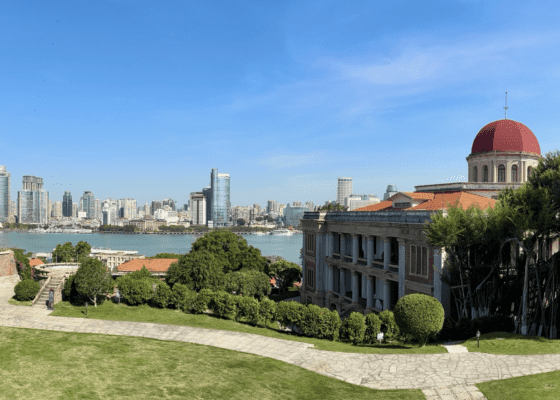 Xiamen Island from Bagua Mansion grounds on Gulangyu Island