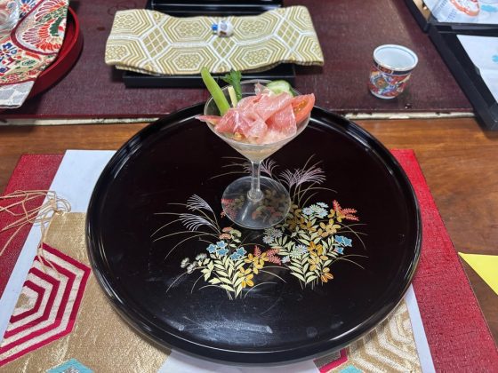 Ham And Vegetables with Grated Daikon and Japanese Condiments
